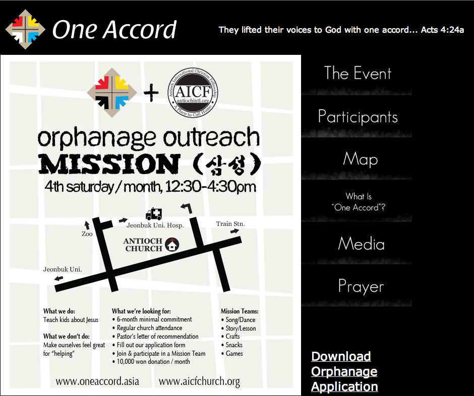 One Accord Orphanage website